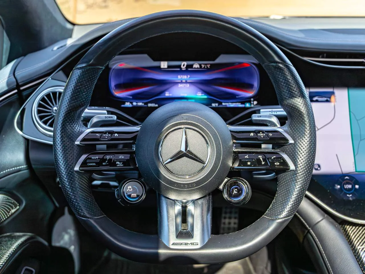Used 2022 Obsidian Black Metallic Mercedes-Benz AMG® EQS image 17