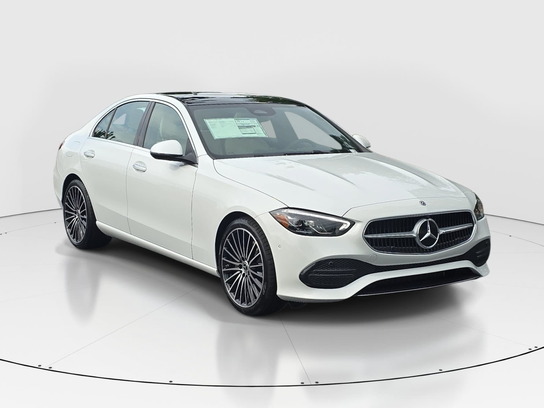 New 2026 MANUFAKTUR Moonlight White Metallic Mercedes-Benz C300 image 3