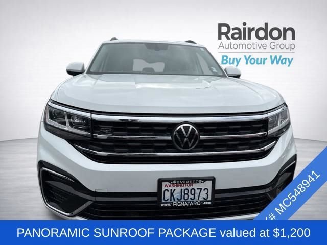 Used 2021 Pure White Volkswagen 3.6L V6 SE w/Technology R-Line image 2