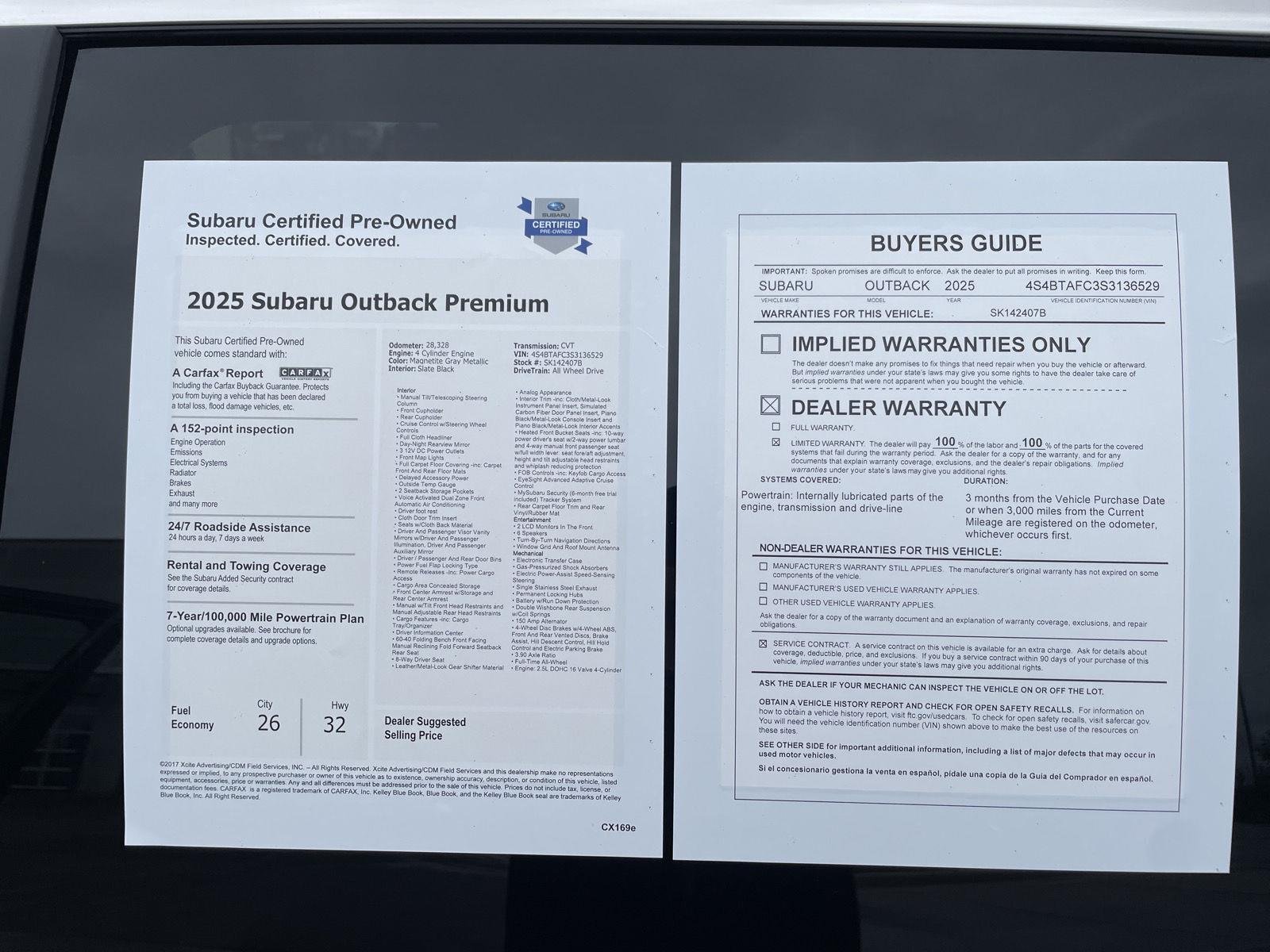 Used 2025 Magnetite Gray Metallic Subaru Premium image 32