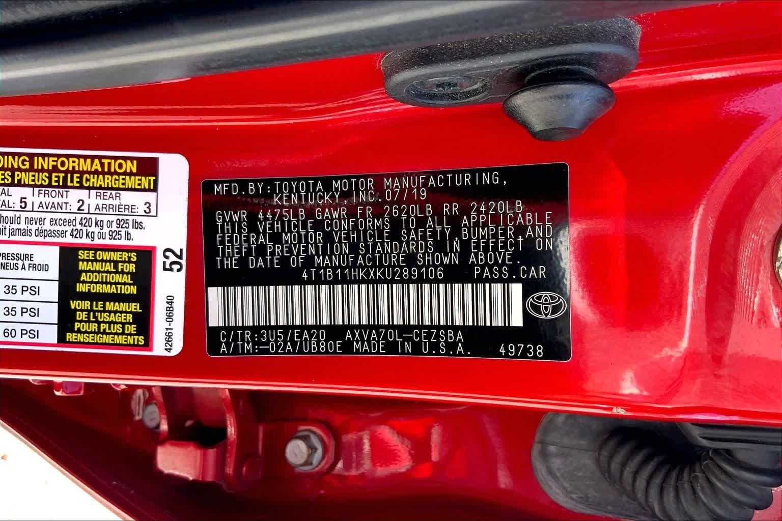 Used 2019 Supersonic Red Toyota SE image 35