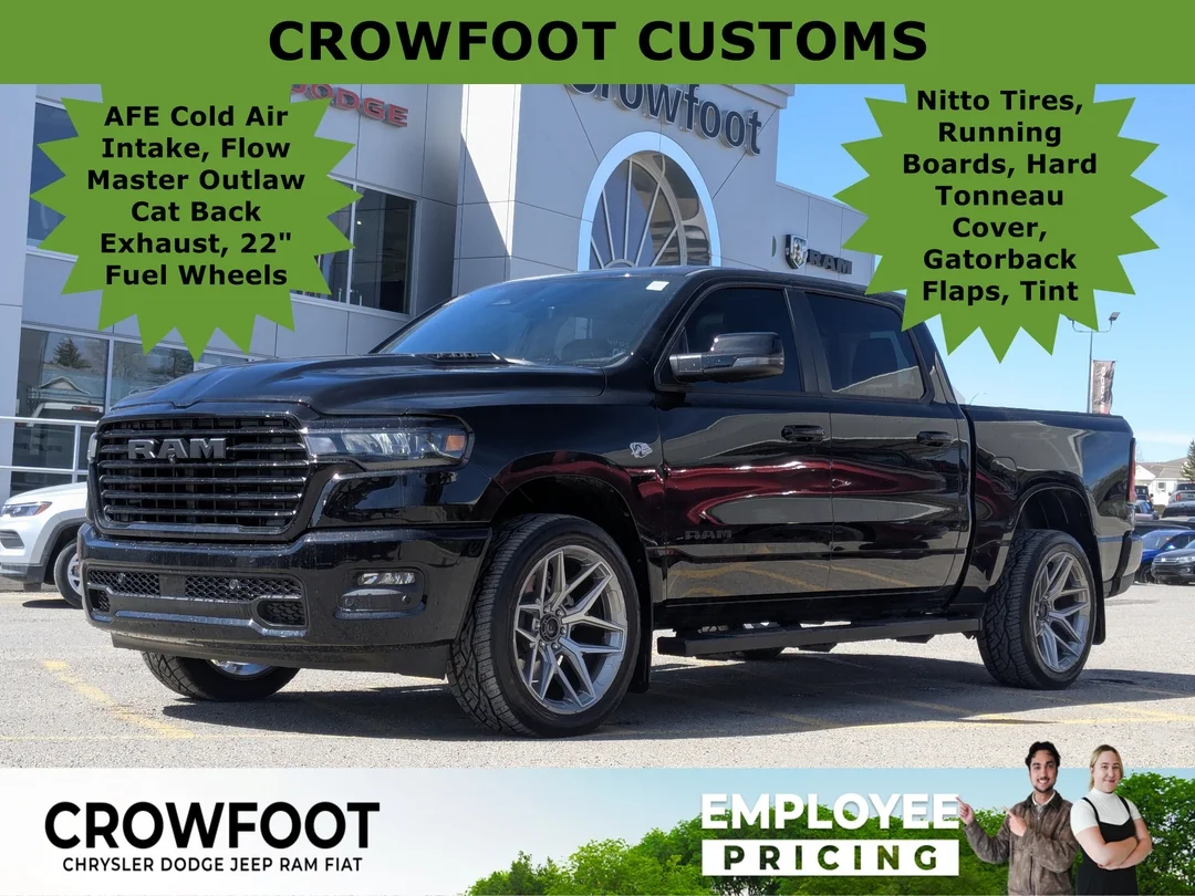 New 2026 Black RAM Sport - - 4x4 - HEMI V8 - Level 1 Equip - Sunroof & More! image 1