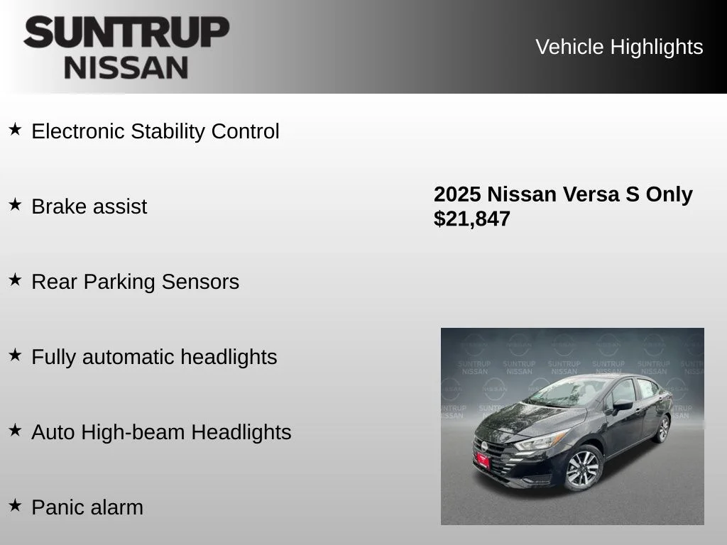 2025 Nissan Versa Sedan S - Photo 30
