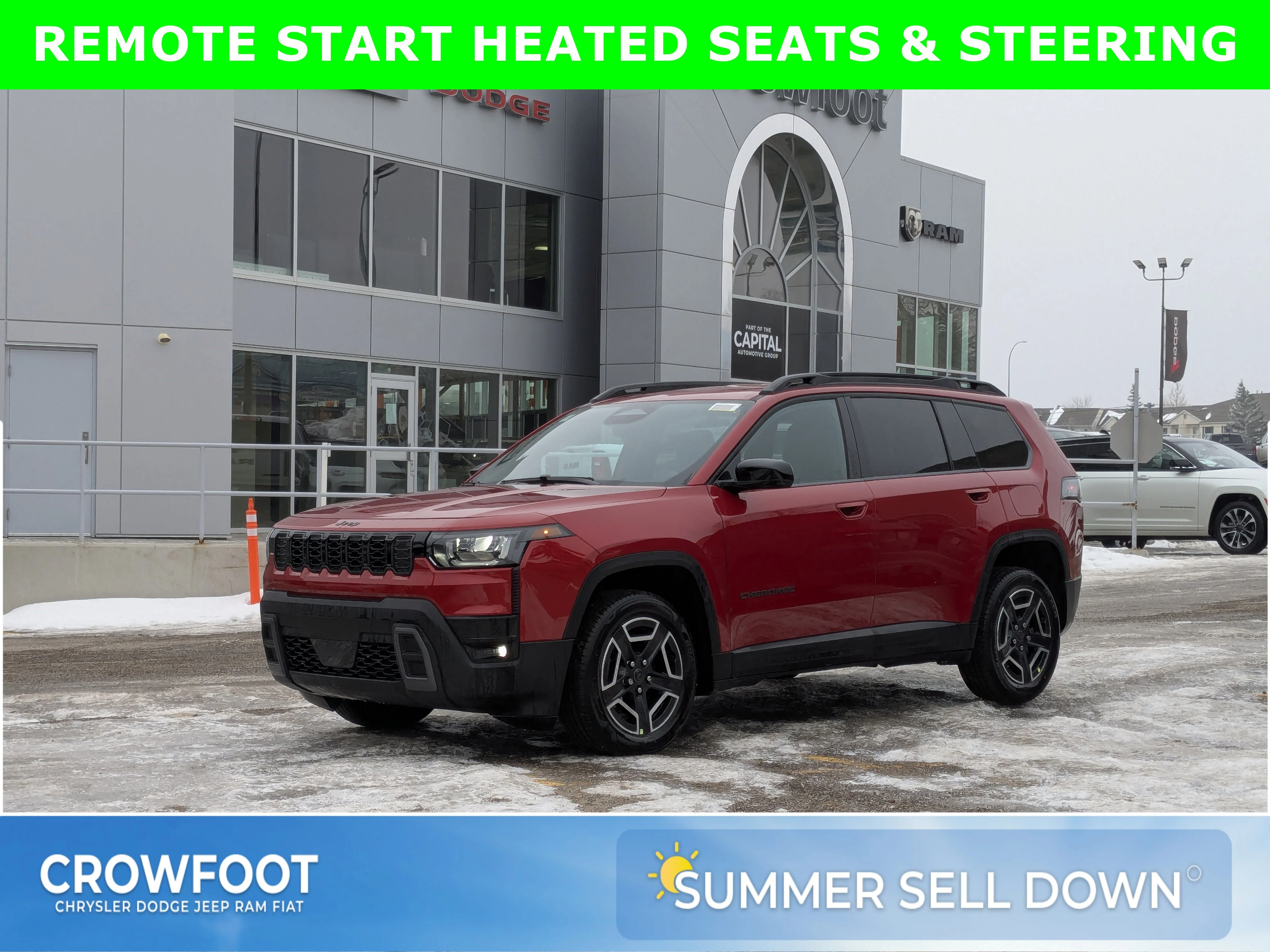 New 2026 Red Jeep Laredo - - 1.6L Turbo Hybrid - 12.3 Uconnect 5 Display - Selec-Terrain System - Active Driving Assi image 1