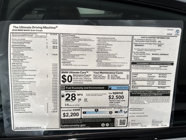 New 2026 Brooklyn Grey Metallic BMW M440i Gran Coupe image 26