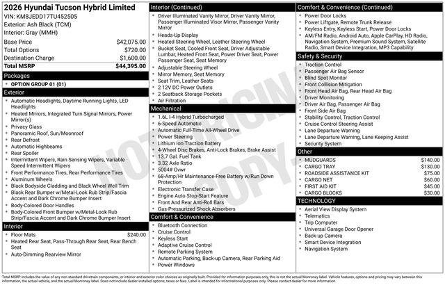 New 2026 Gray Hyundai Limited image 32