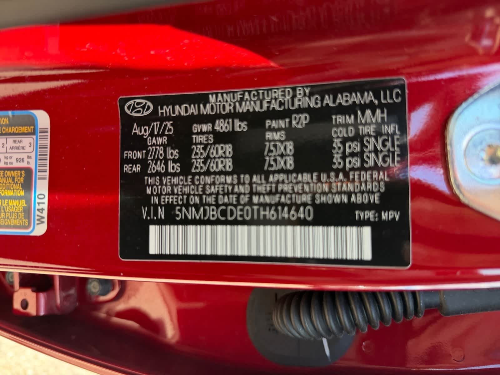 Used 2026 Ultimate Red Hyundai SEL image 23