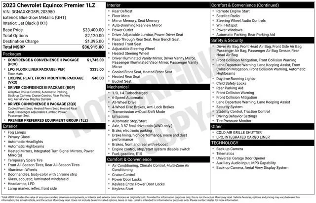 Used 2023 Blue Glow Metallic Chevrolet Premier image 5