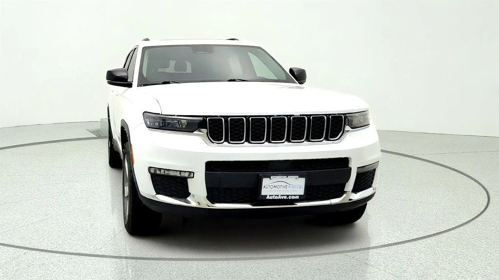 Used 2022 Bright White Clearcoat Jeep Limited 4x4 w/ Panoramic Roof, Navigation & 20
