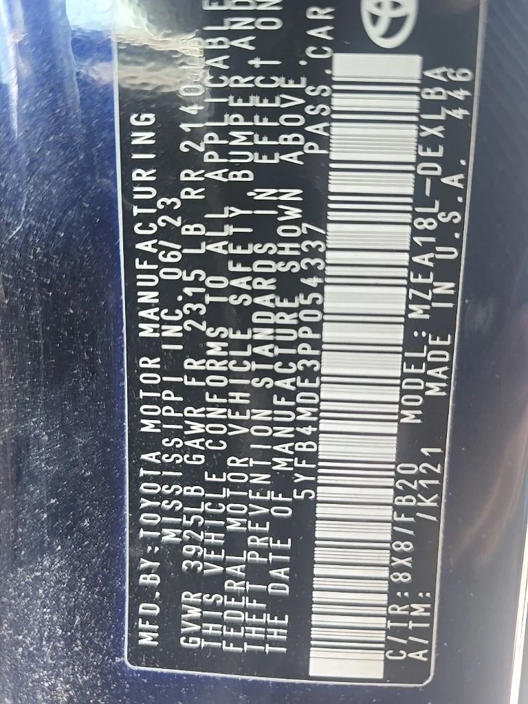 Certified Used 2023 Blue Toyota LE image 13