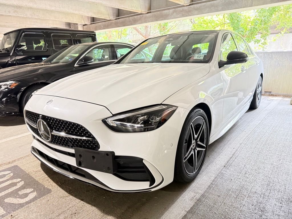 Certified Used 2023 MANUFAKTUR Moonlight White Metallic Mercedes-Benz C 300 image 1