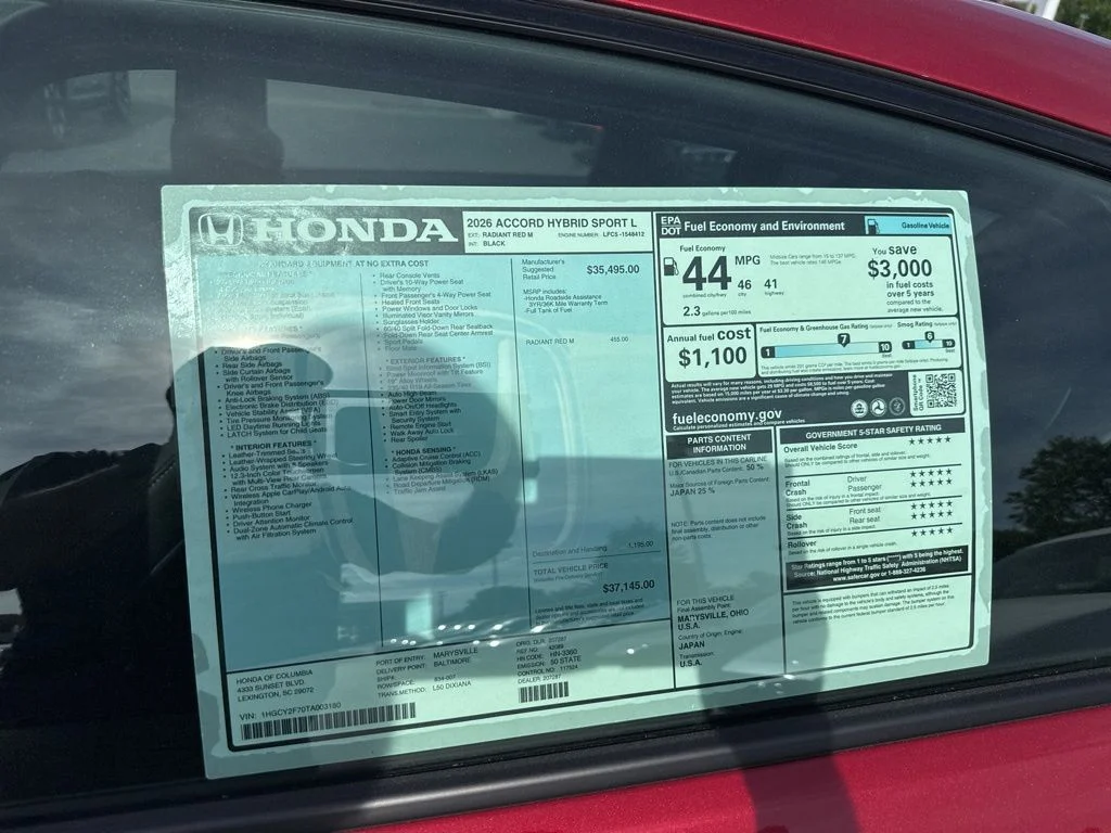 2026 Honda Accord Hybrid Sport-L - Photo 11