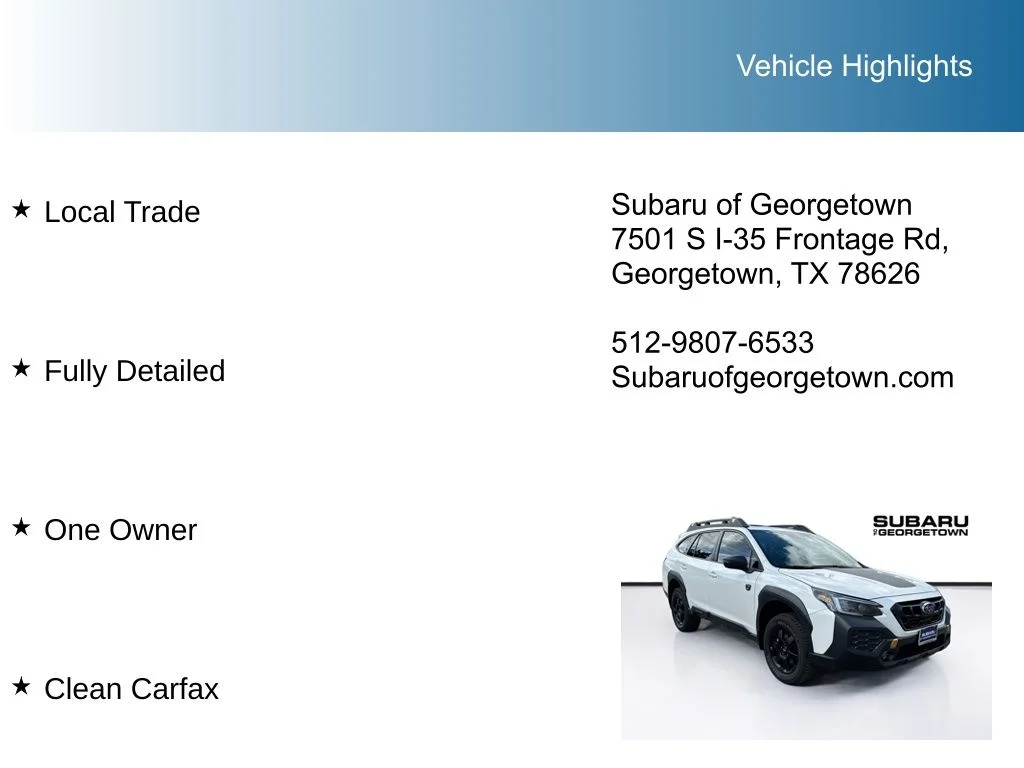 Certified Used 2025 White Subaru Wilderness image 11