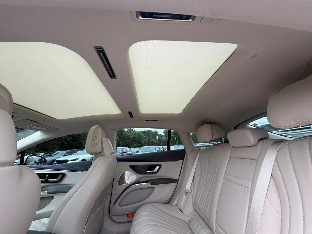 Used 2023 Polar White Mercedes-Benz EQS 450+ Sedan w/ Active Ambient Lighting & Rear Spoiler image 24