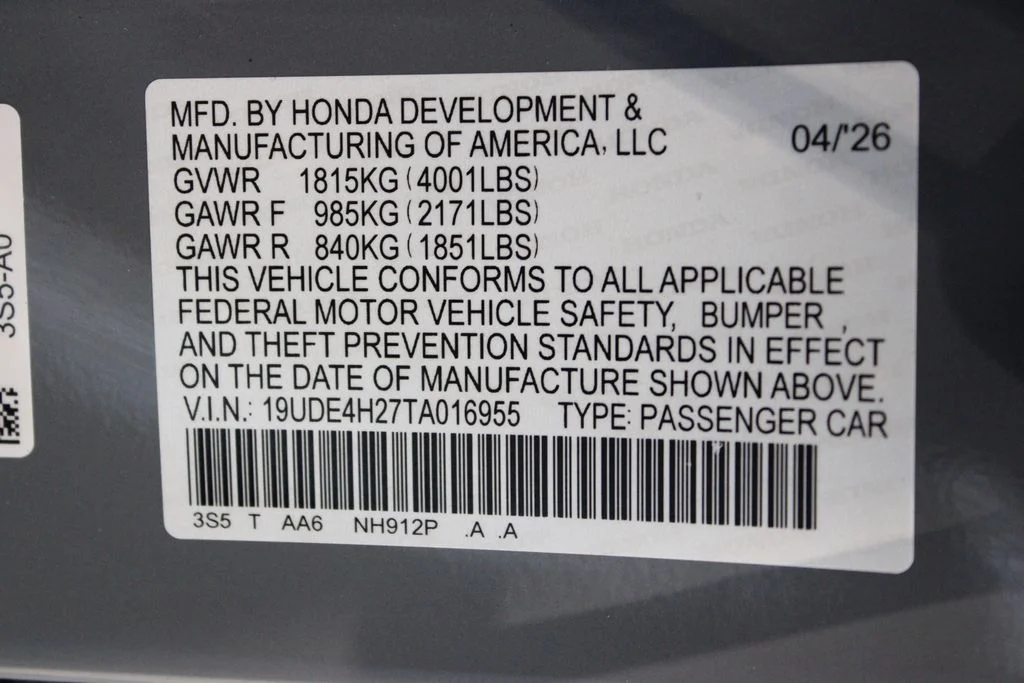 New 2026 Urban Gray Pearl Acura Base image 28