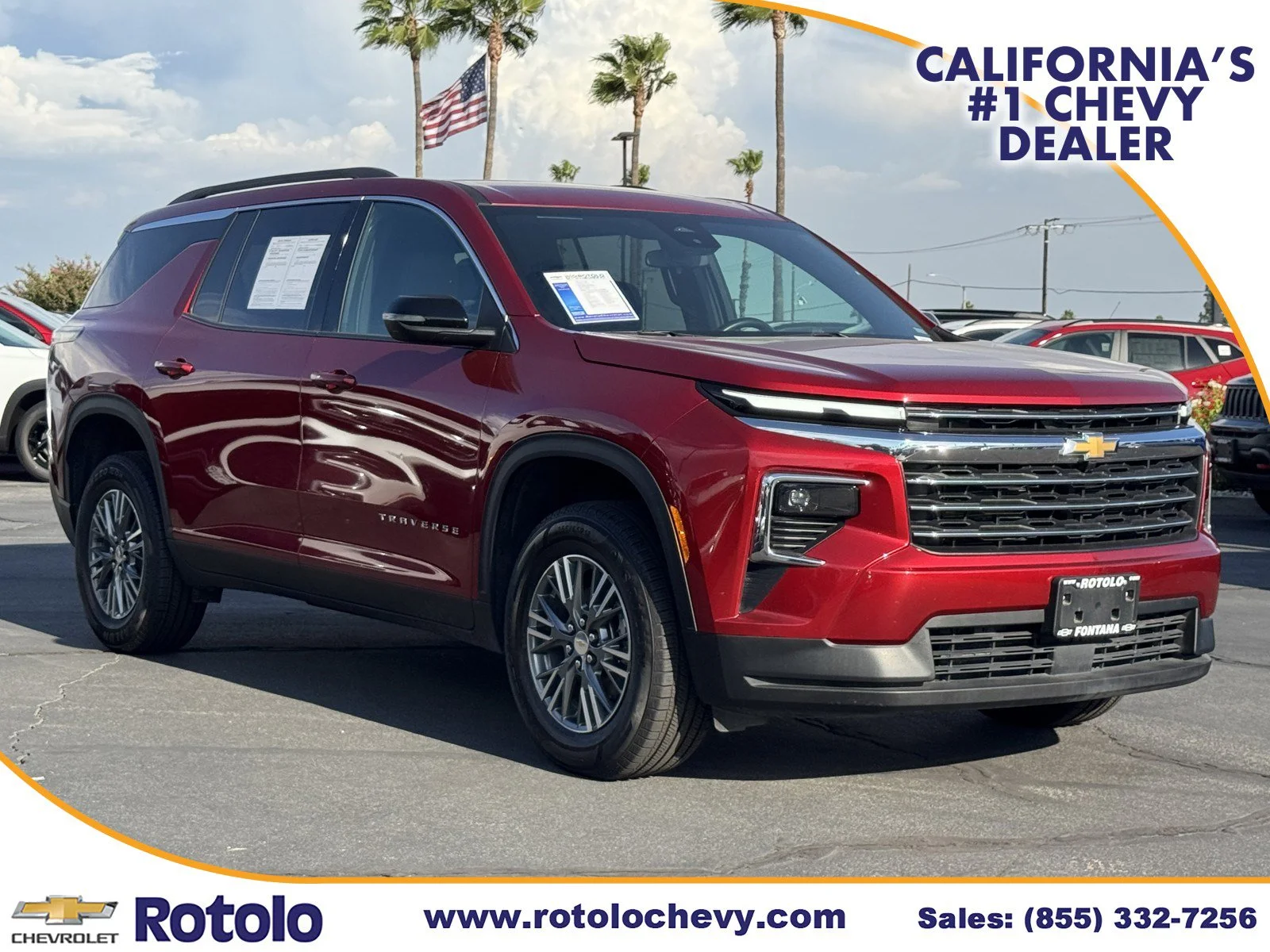 Used 2025 Radiant Red Tintcoat Chevrolet FWD LT image 1