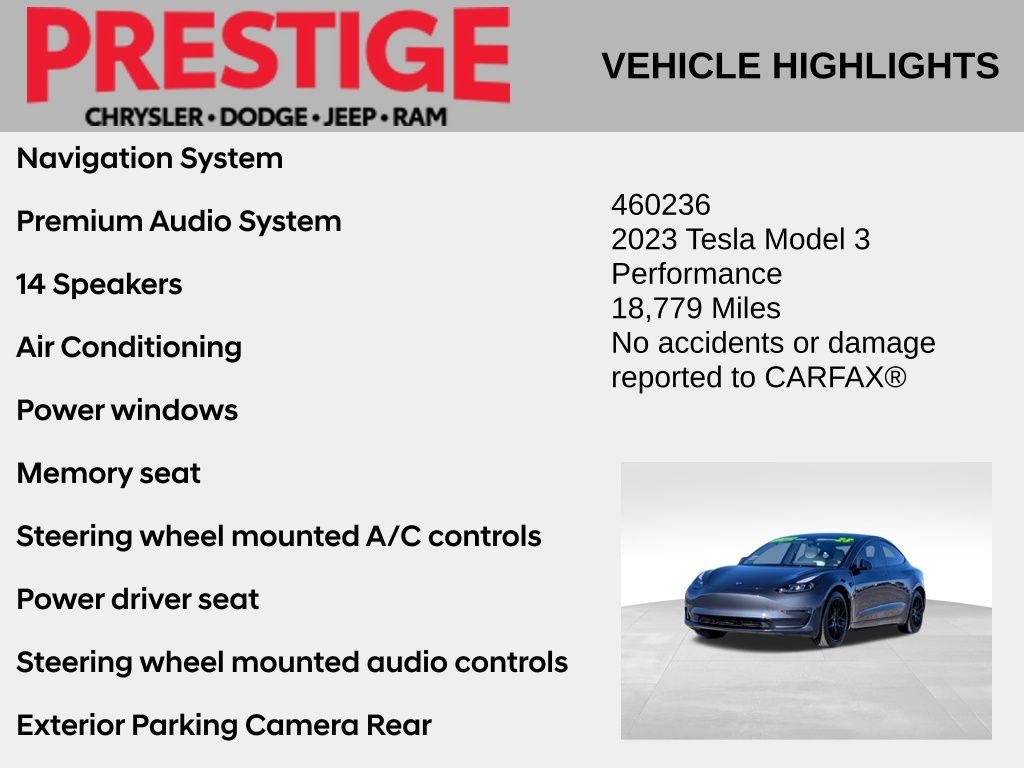 Used 2023 Tesla Model 3 Performance with VIN 5YJ3E1EC7PF626101 for sale in Las Vegas, NV