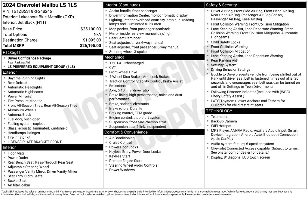 Used 2024 Blue Chevrolet LS image 19