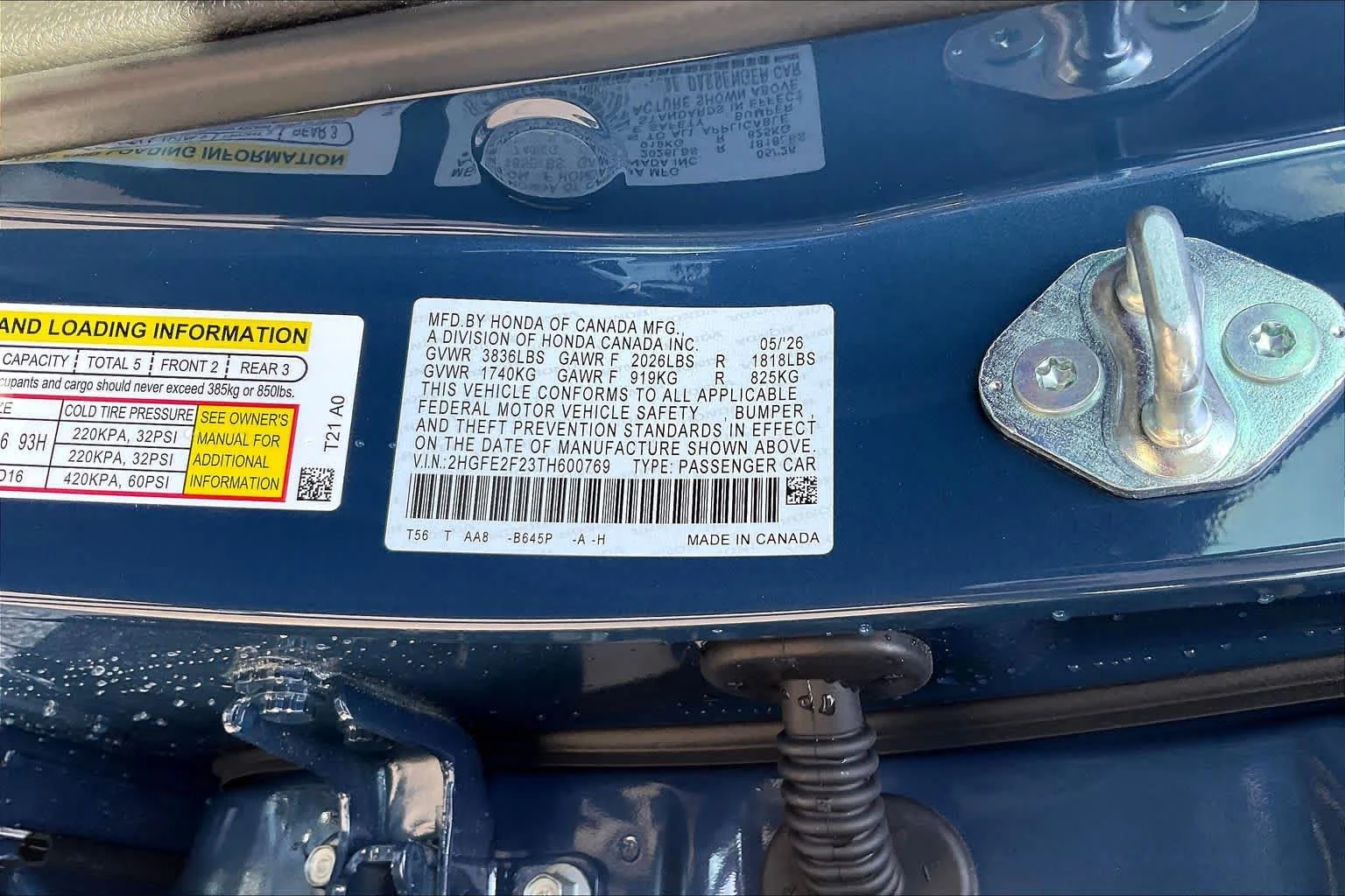 New 2026 Blue Lagoon Pearl Honda LX image 19