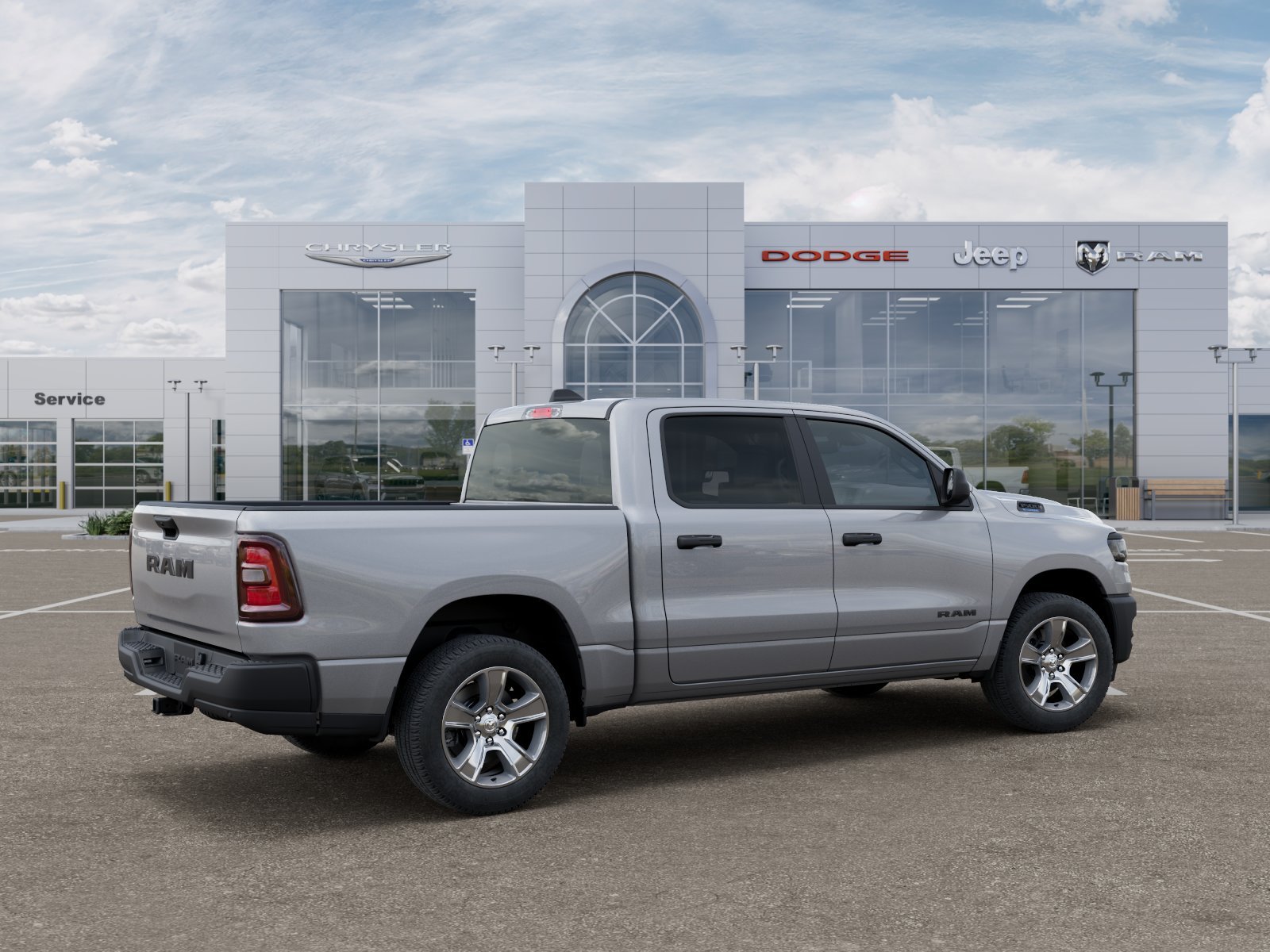 New 2025 Billet Silver Metallic Clear-Coat Exterior Paint RAM Tradesman image 30
