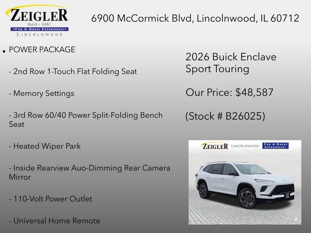 New 2026 Summit White Buick Sport Touring image 6