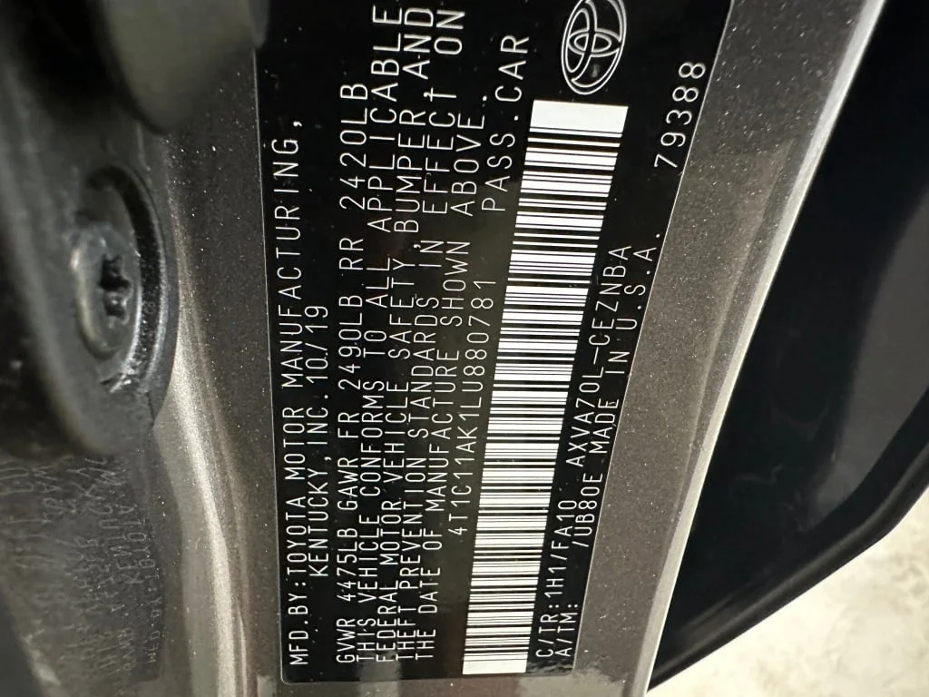 Certified Used 2020 Predawn Gray Mica Toyota LE image 36