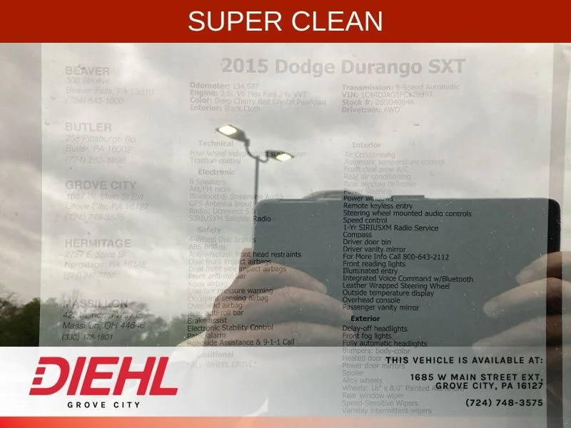 Used 2015 Red Dodge SXT image 3
