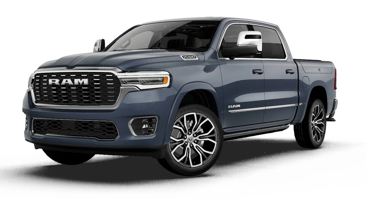 New 2027 Forged Blue Metallic Exterior Paint RAM Tungsten image 1