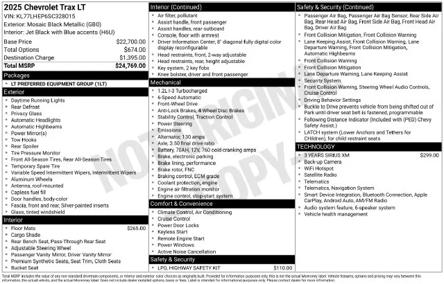 Used 2025 Black Chevrolet LT image 7