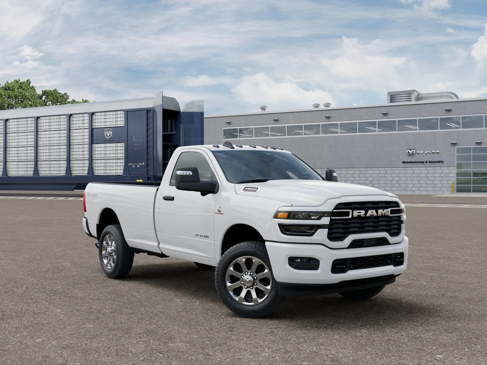 New 2027 Bright White Clear-Coat Exterior Paint RAM Big Horn image 3