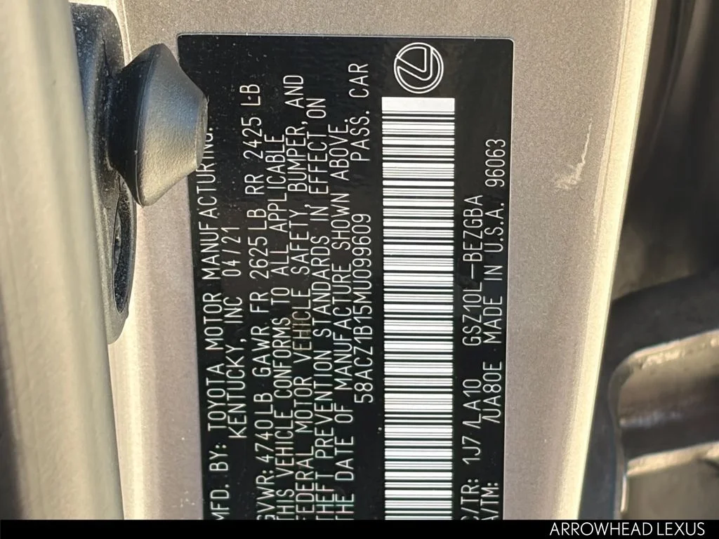 Certified Used 2021 Silver Lexus 350 image 39