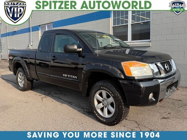 Black 2010 Nissan Titan Pickup Truck Four-Wheel Drive 5-Speed Automatic
