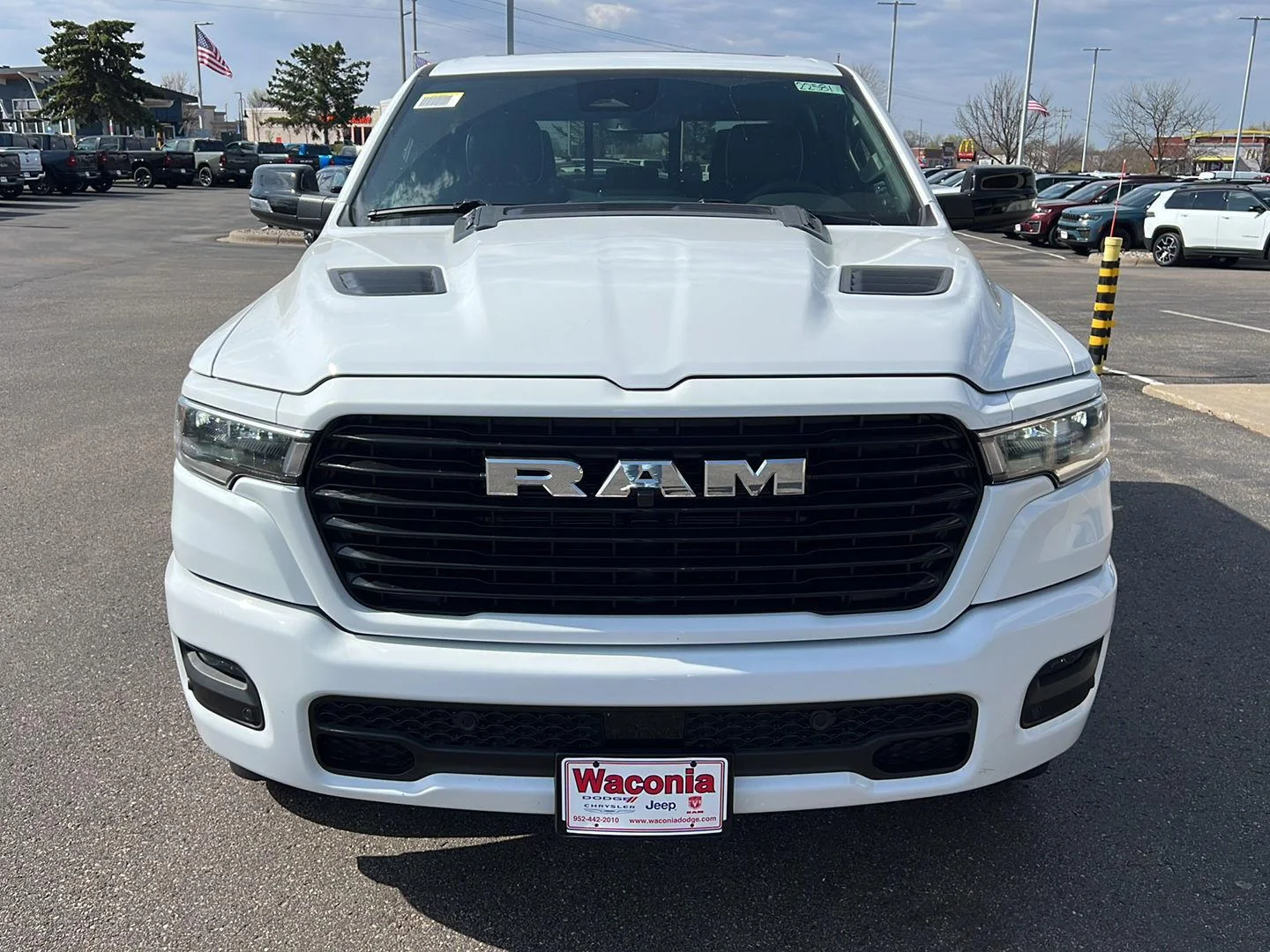 New 2026 Bright White Clear-Coat Exterior Paint RAM Laramie image 3