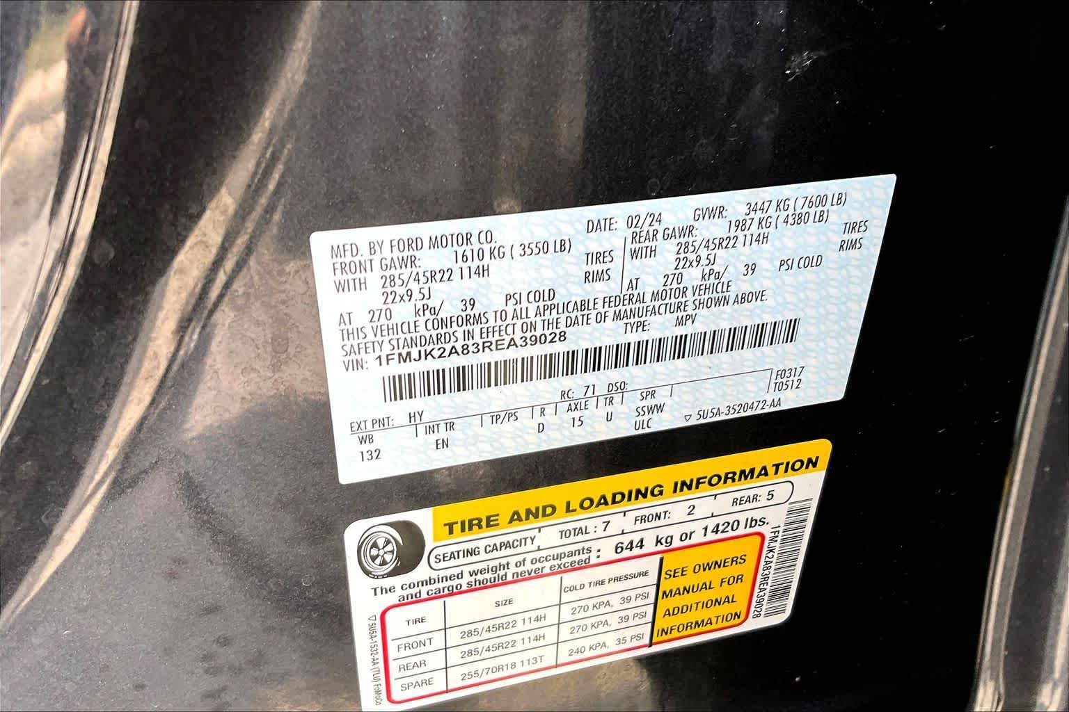 Used 2024 Dark Matter Gray Metallic Ford Limited image 47