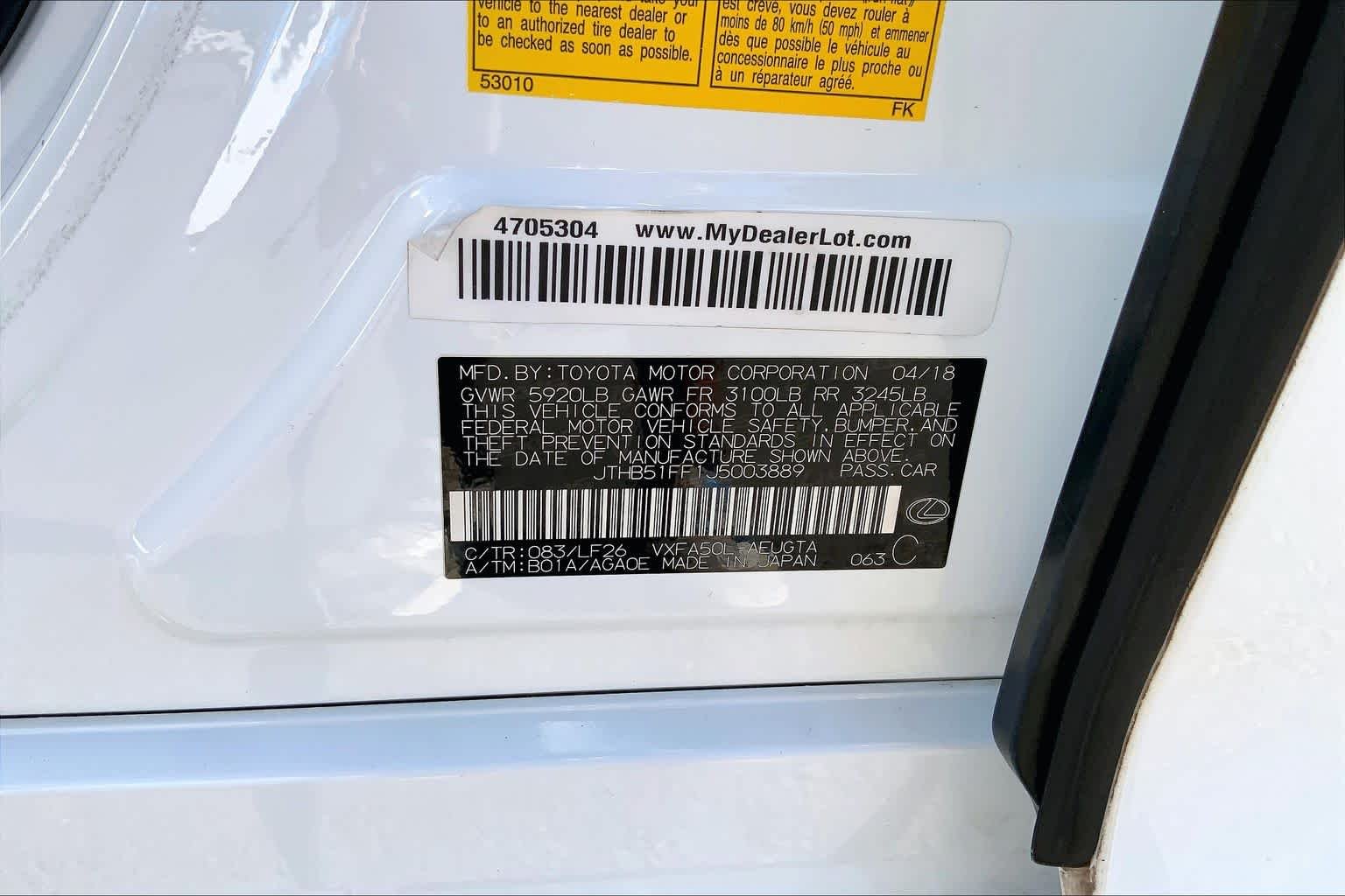 Used 2018 Ultra White Lexus  image 30