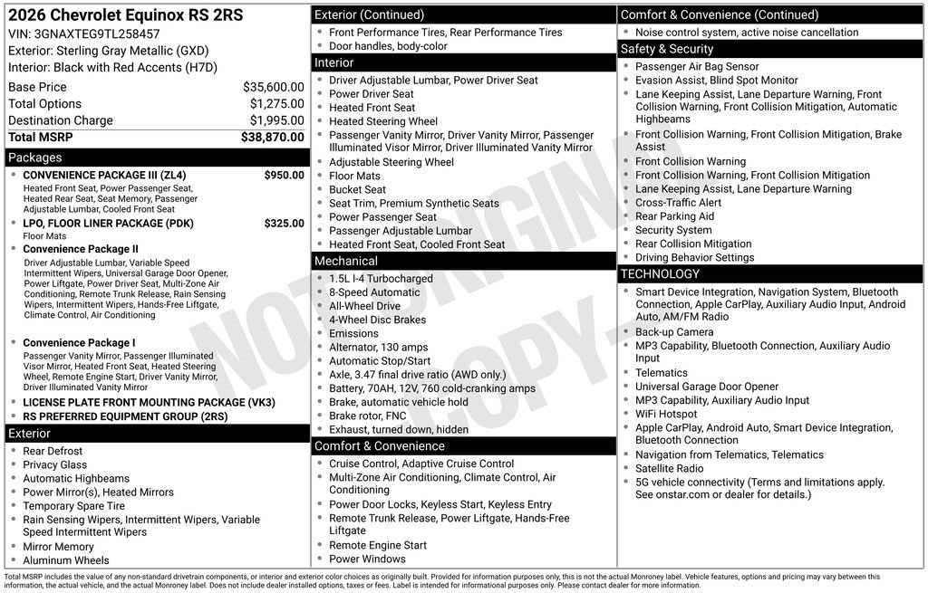 Used 2026 Sterling Gray Metallic Chevrolet RS image 24