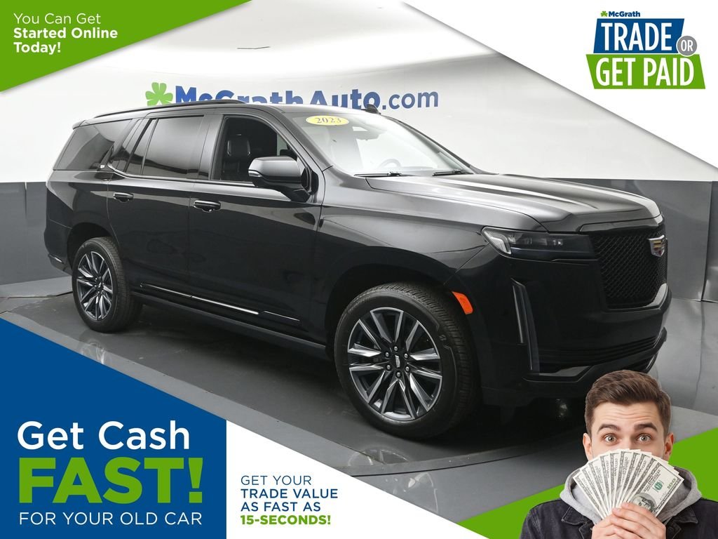 Used 2023 Black Cadillac Sport Platinum image 1
