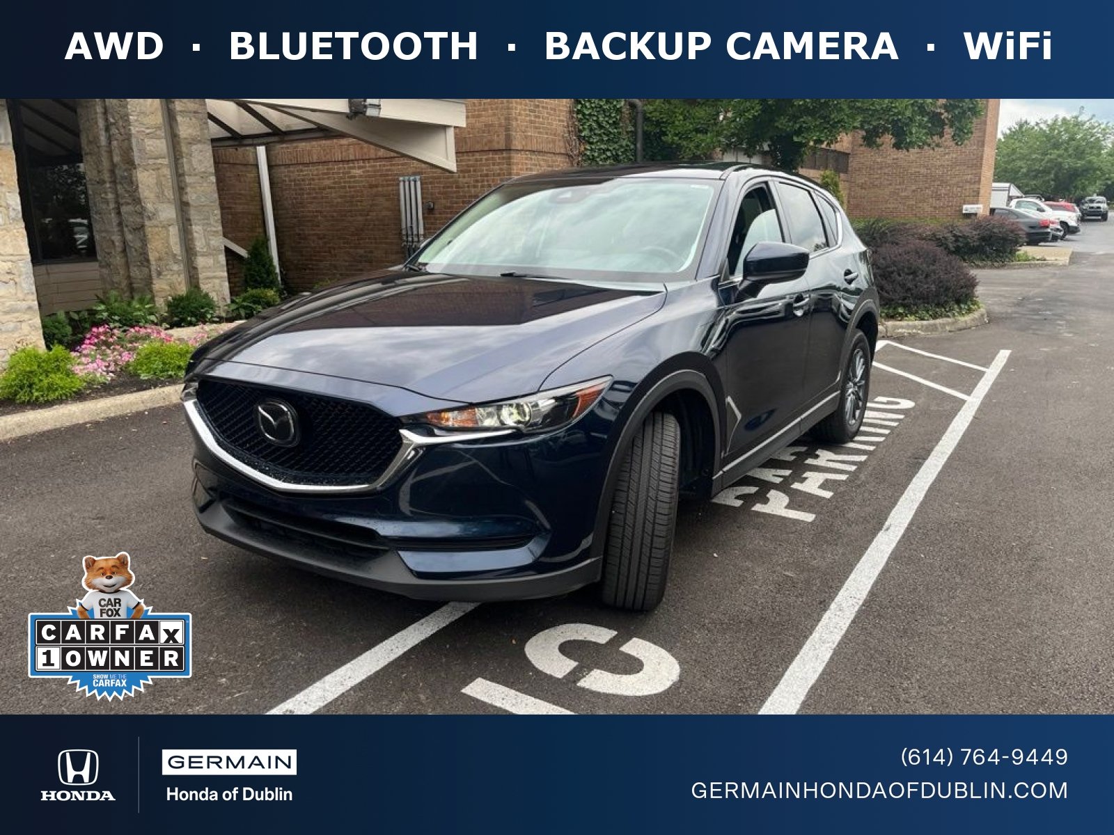 Used 2021 Crystal Blue Mazda Touring image 1