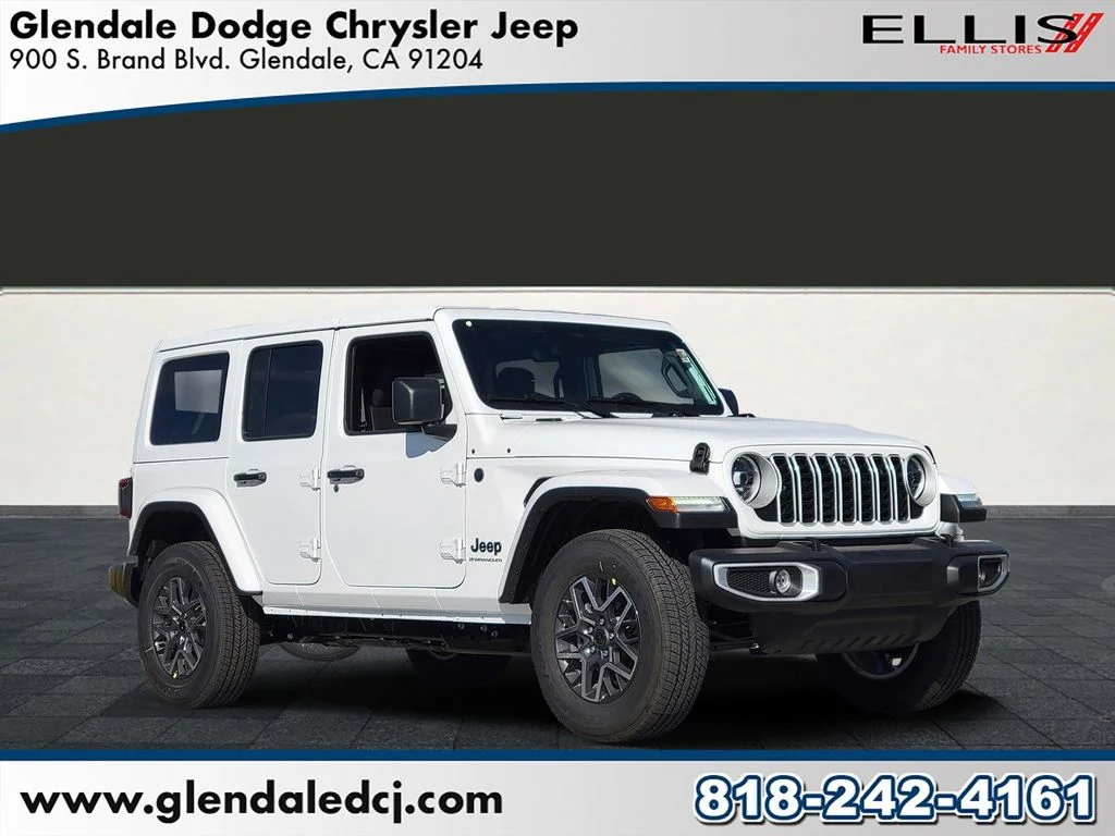 New 2026 Bright White Clear-Coat Exterior Paint Jeep Sahara image 1