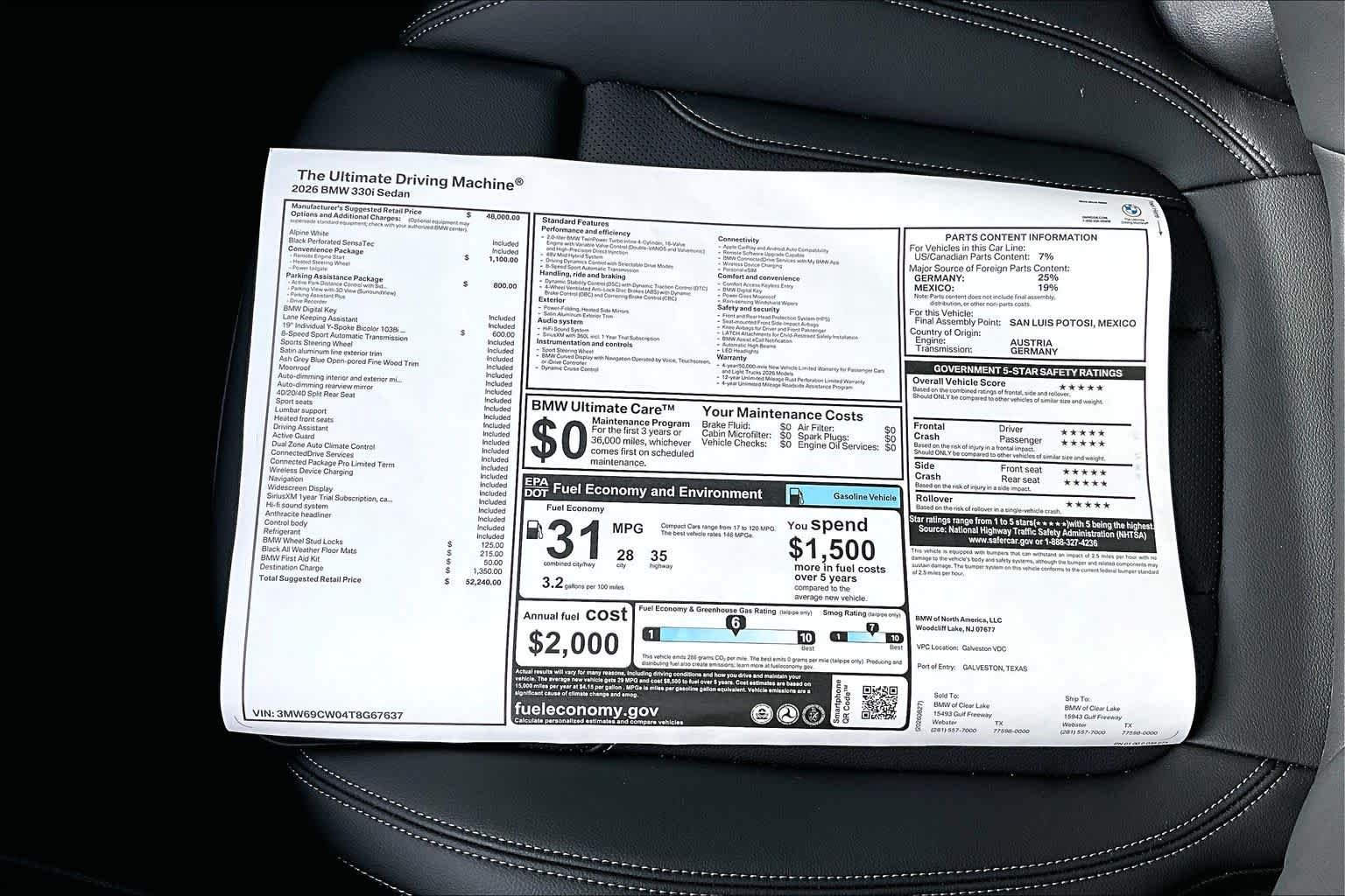 Used 2026 Alpine White BMW 330i NA image 20