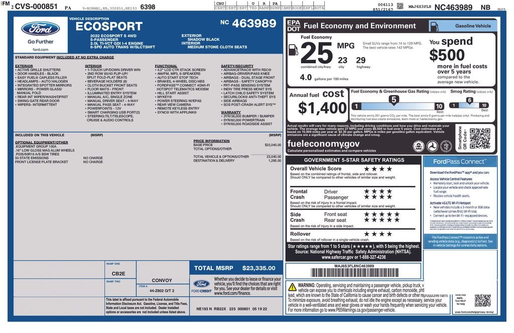 Used 2022 Shadow Black Ford S image 7