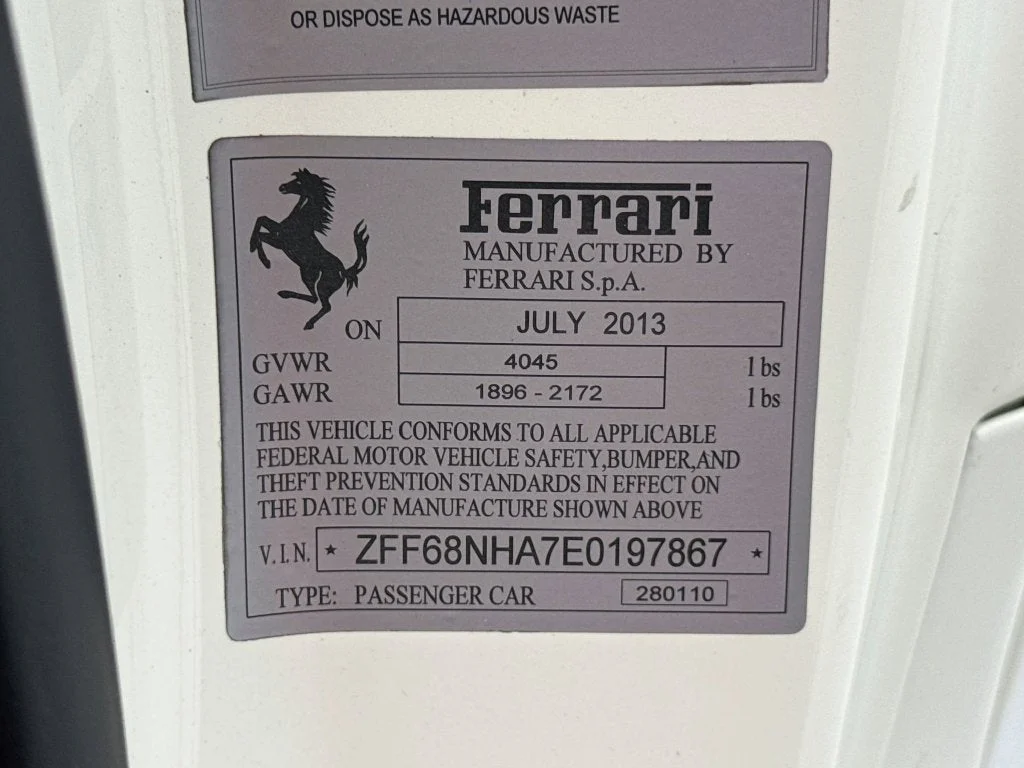 Used 2014 Bianco Avus Ferrari Base image 36