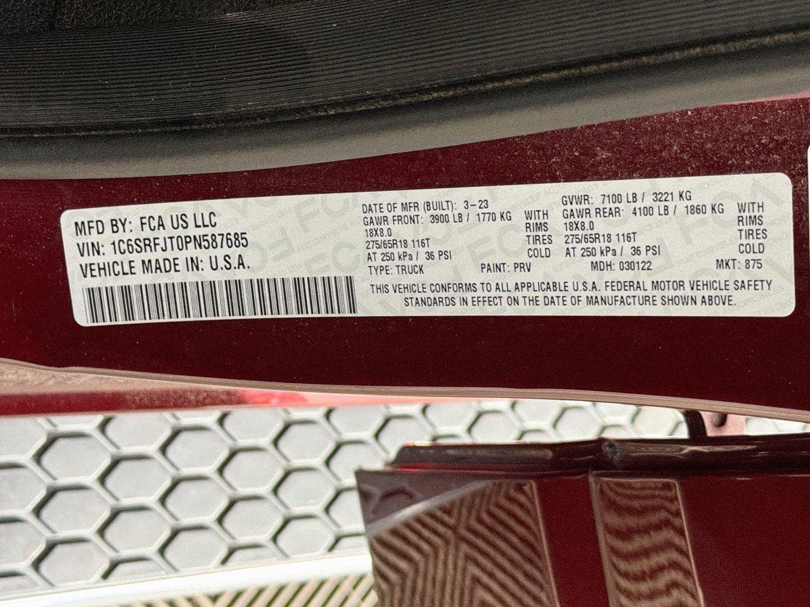 Used 2023 Delmonico Red Pearlcoat Ram Laramie image 42