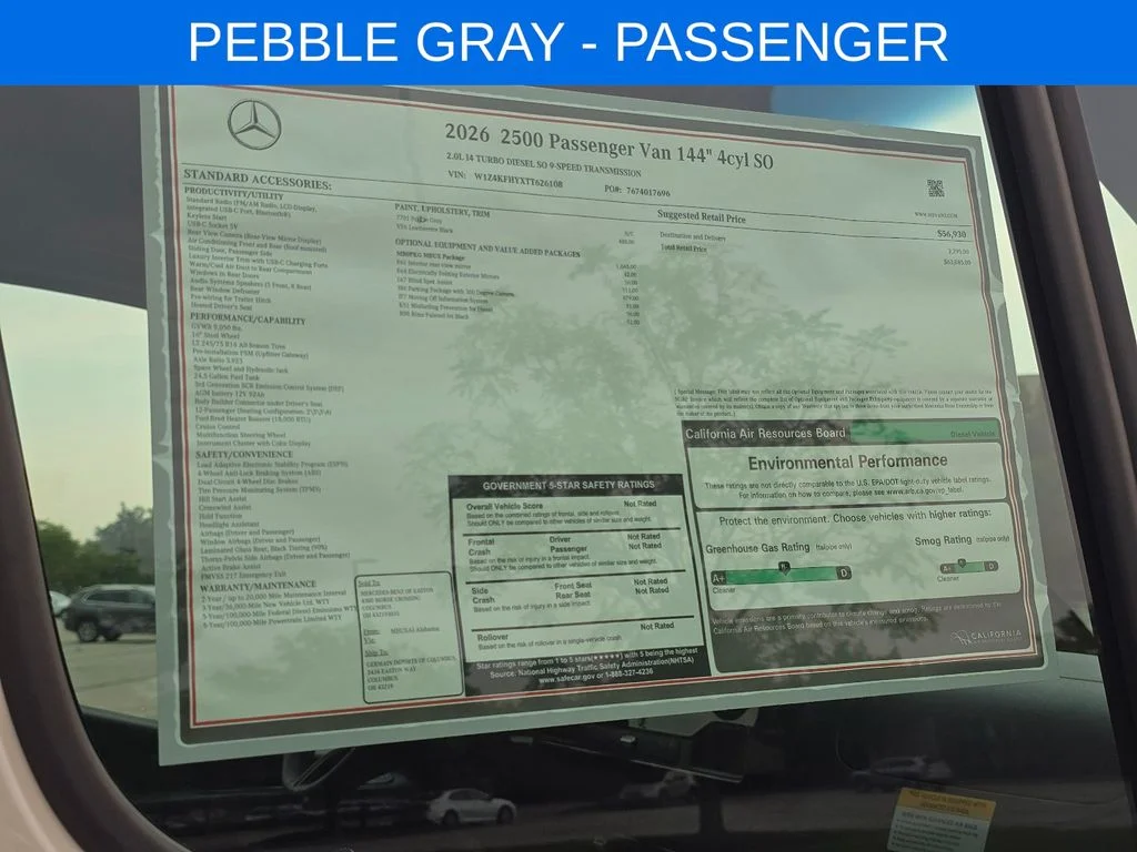 New 2026 Pebble Grey Mercedes-Benz Passenger 144 WB image 7
