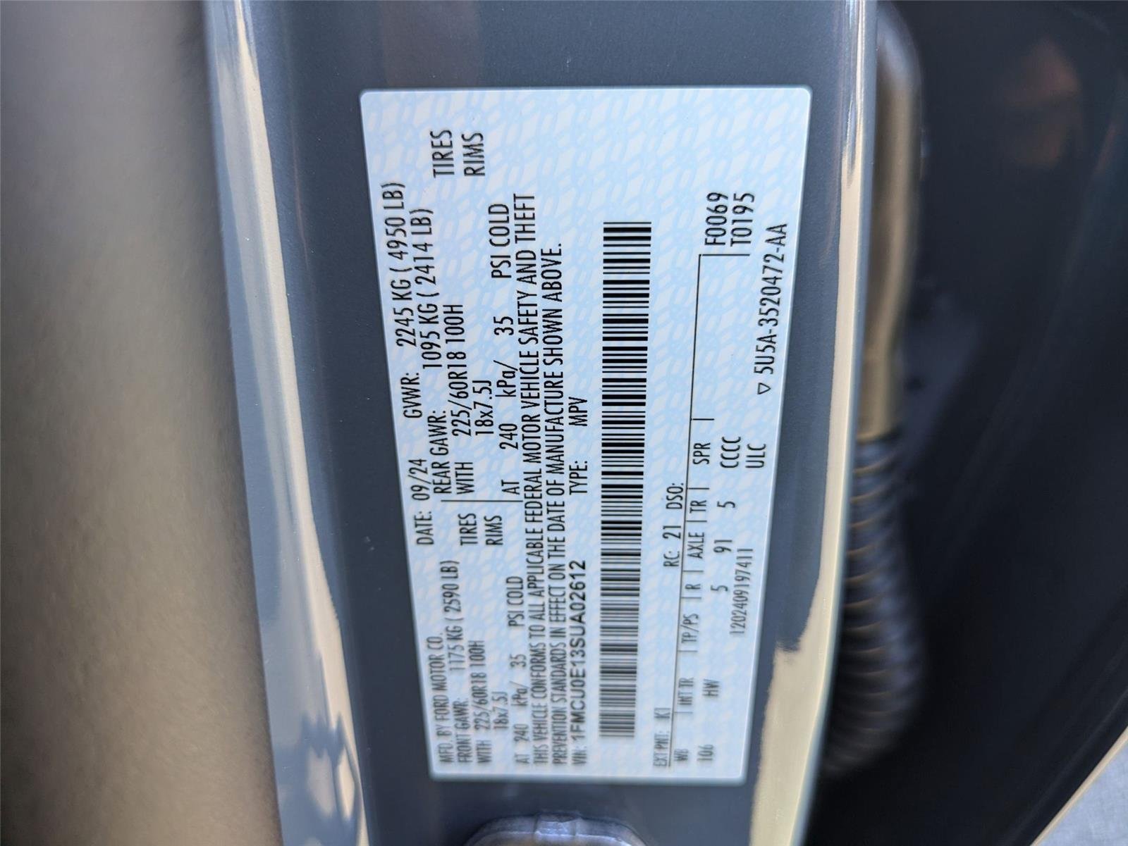 New 2025 Vapor Blue Metallic Ford PHEV image 45
