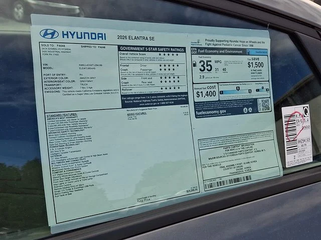 New 2026 Gray Hyundai SE image 16