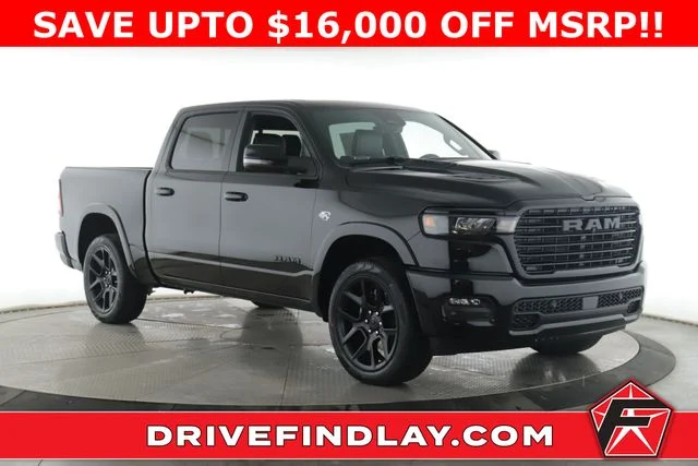 New 2026 Diamond Black Crystal Pearl-Coat Exterior Paint RAM Laramie image 2