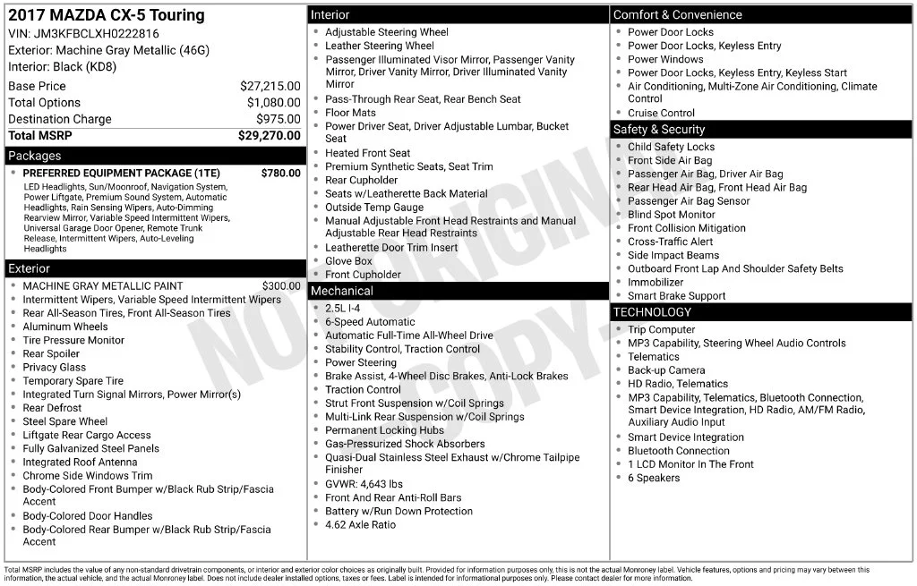 Used 2017 Gray Mazda Touring image 32