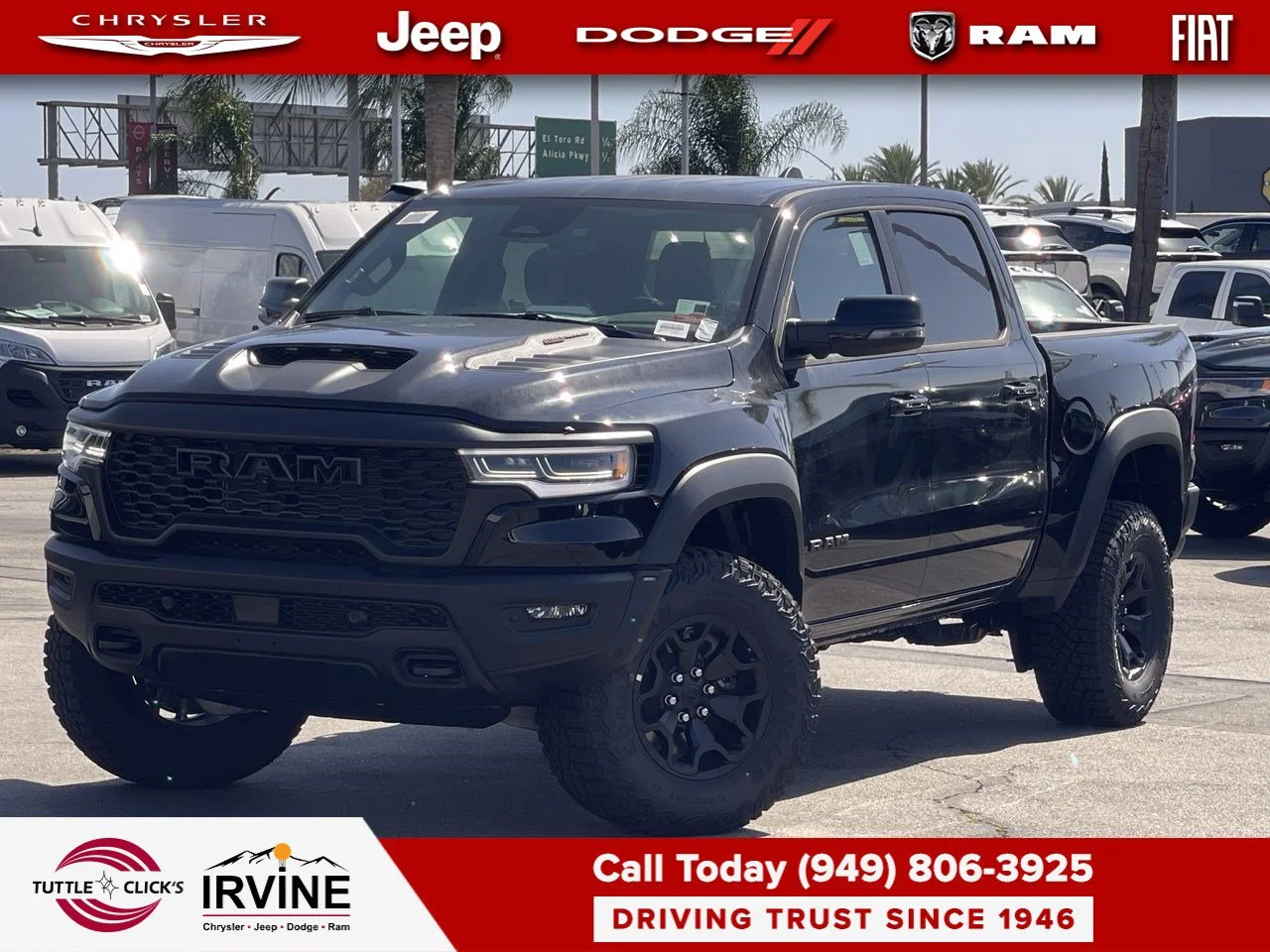 New 2026 Diamond Black Crystal Pearl-Coat Exterior Paint RAM RHO image 1