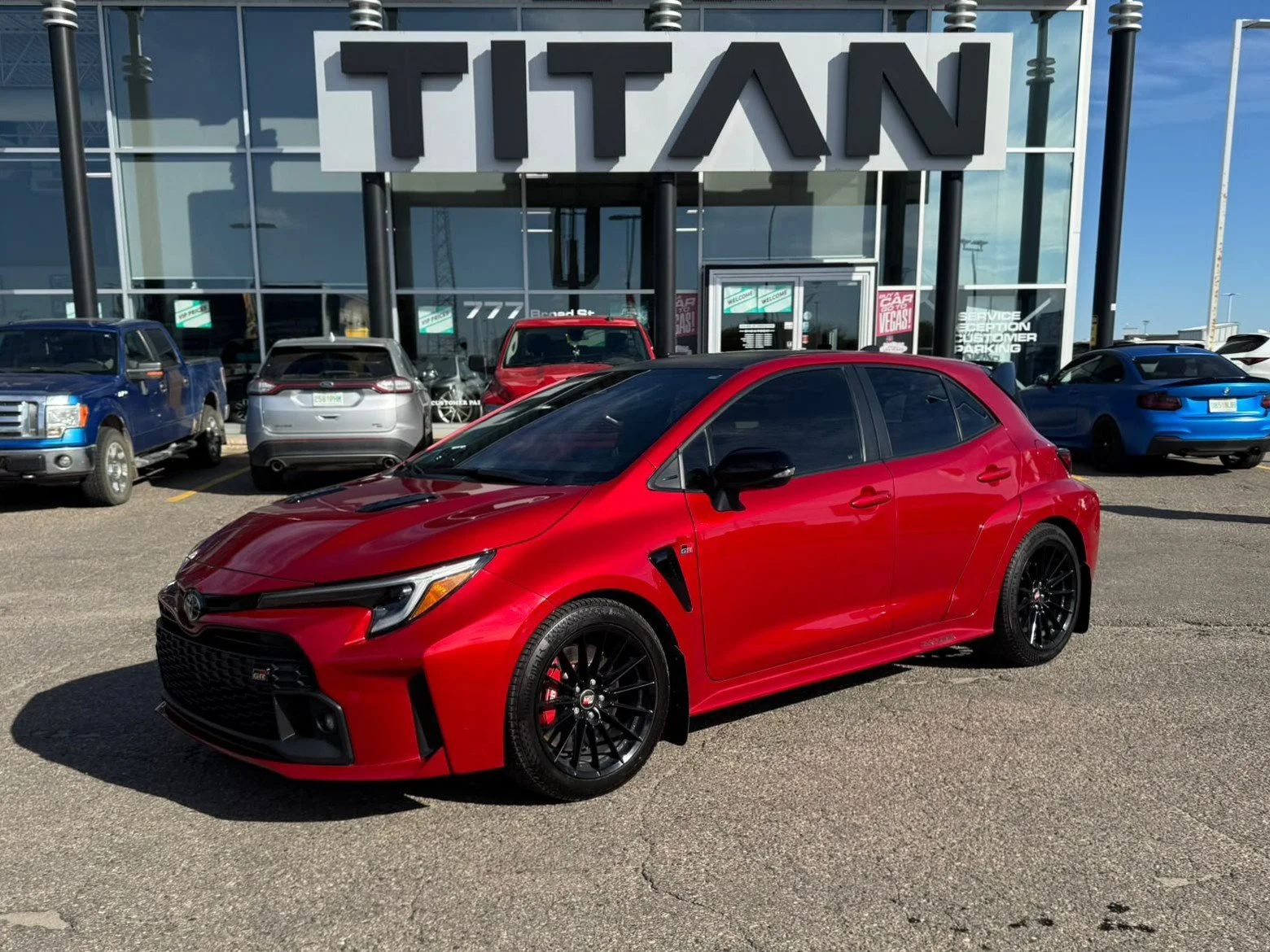 Certified Used 2023 Supersonic Red Toyota Circuit Edition AWD*300HP!! | 1 of 181 | 6spd Manual | Htd Suede Seats | Carbon Roof | Htd Wheel image 2